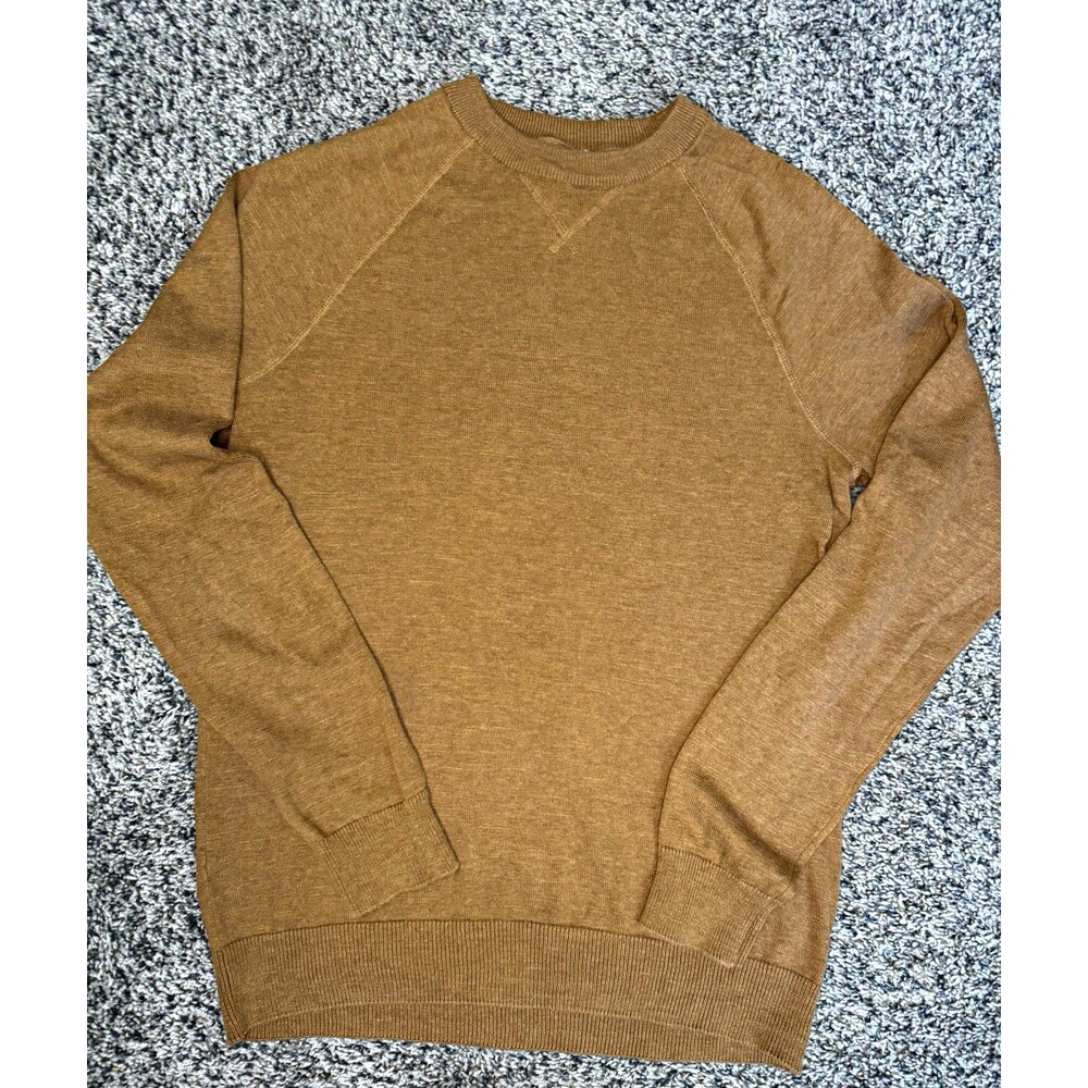 H&M L.O.G.G. Men’s Brown Crewneck Knit Sweater Long Sleeve Size S